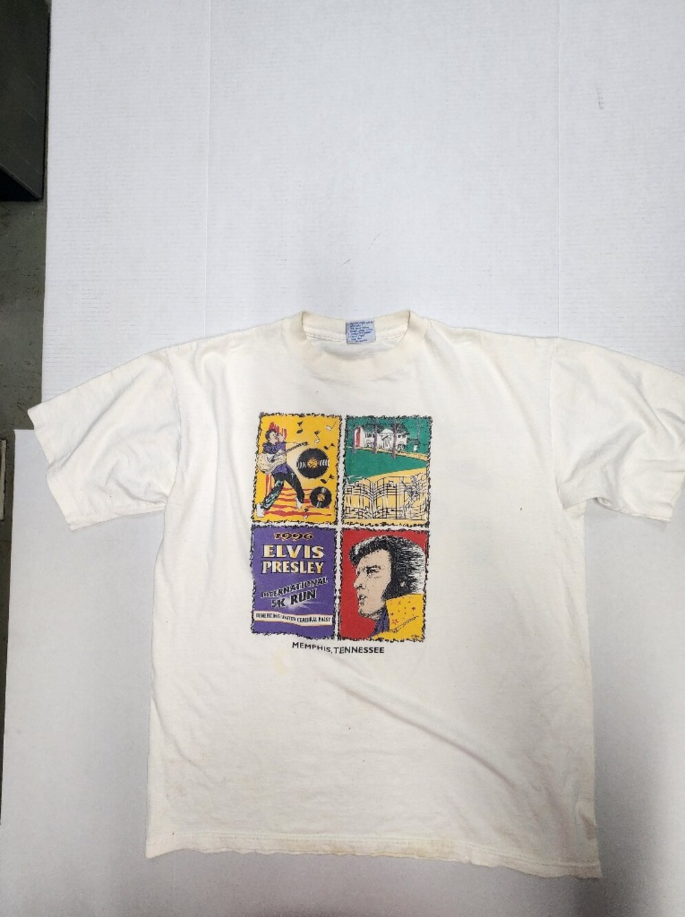 Vintage All Sport Pro Weight Mens XL 1996 Elvis Presley Graphic Print T-shirt